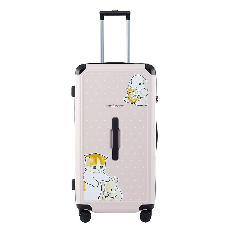 [MOFUSAND Cat Fusandi] Cat Fusandi 20-inch zipper fat box - Cat Rabbit Pink - Luggage & Luggage Covers - Plastic Pink