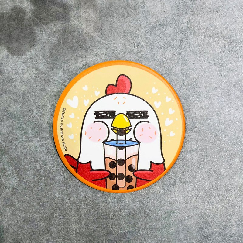 | Funny Three Chickens | coaster - Coasters - Other Materials 