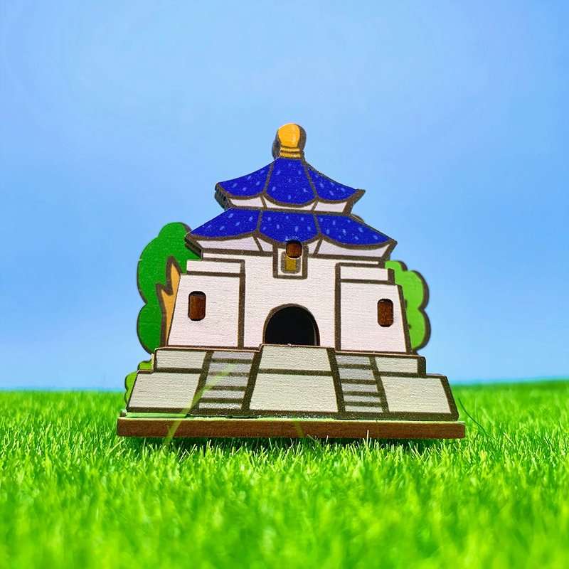 Wooden combination business card holder/DIY handmade-Liberty Square/Chiang Kai-Shek Memorial Hall-Travel Taiwan Series - งานไม้/ไม้ไผ่/ตัดกระดาษ - ไม้ หลากหลายสี
