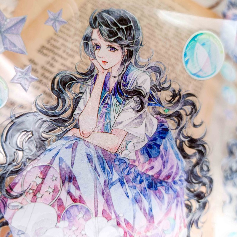 GL1283日星故事_Dawn Starlight2/ 紙膠帶 - 紙膠帶/和紙/PET - 塑膠 多色