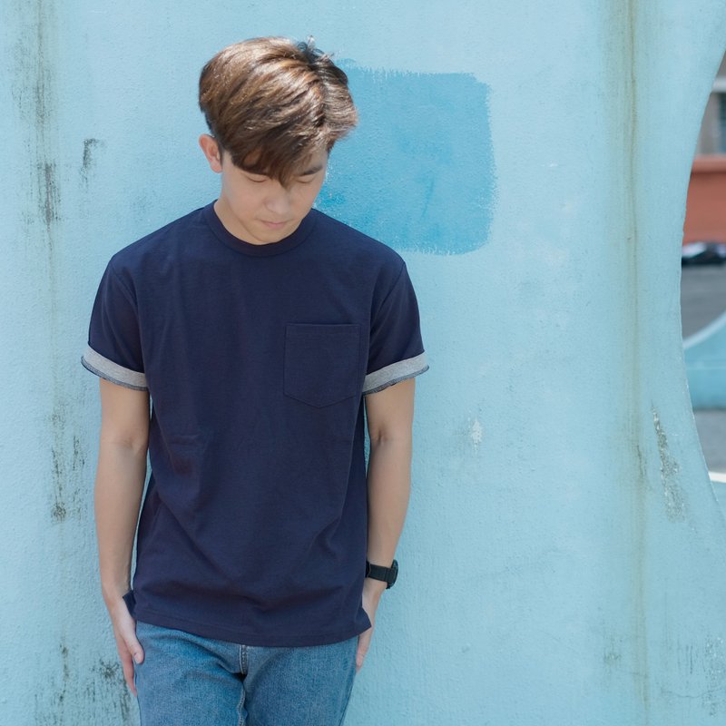 Wide Cut Pocket Tee /cotton/shirt/henley - Men's T-Shirts & Tops - Cotton & Hemp White