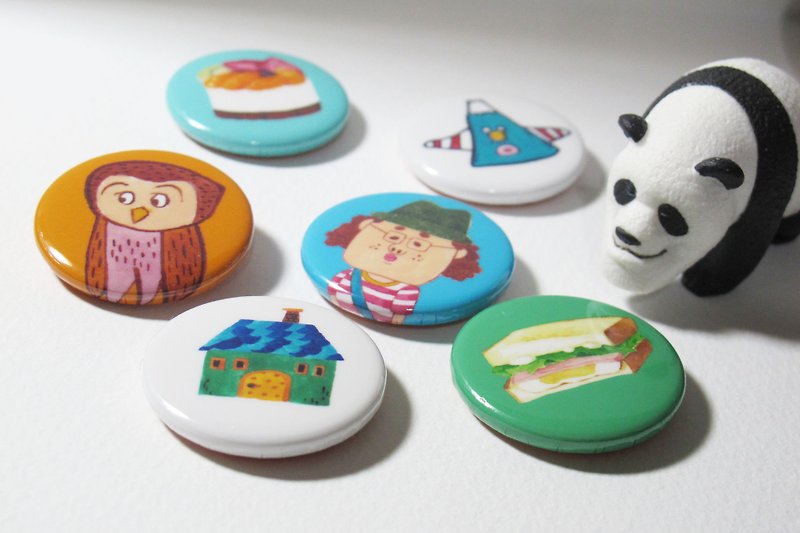 A total of 27 panda grocery store badges - Brooches - Plastic Multicolor