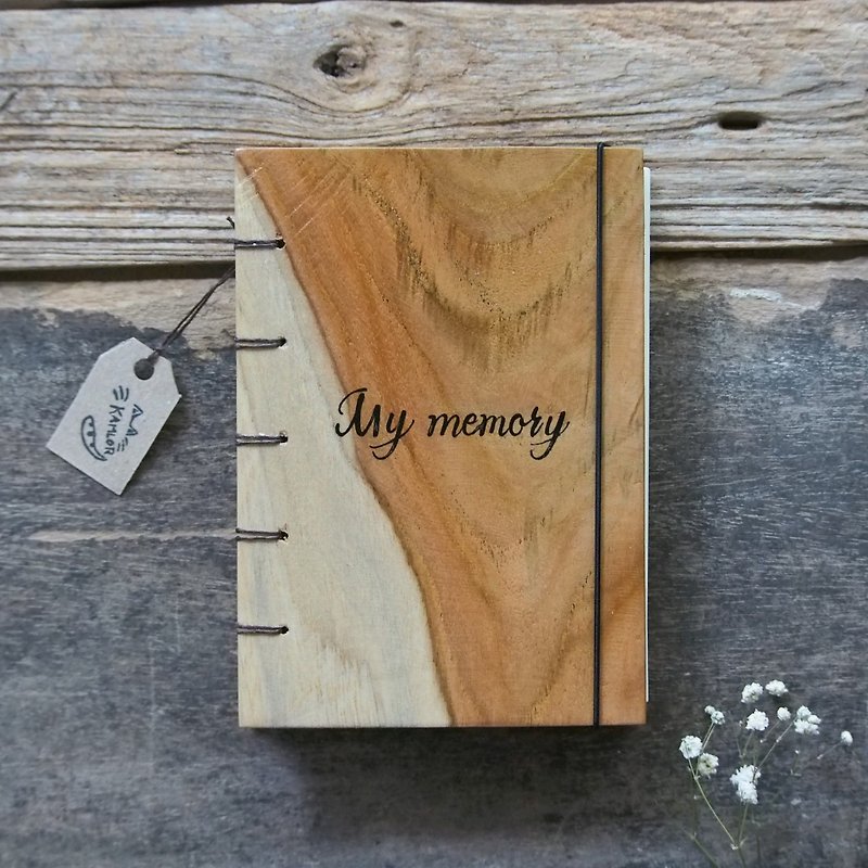 Teakwood notebook handmade notebook diary handmade wood  筆記本 - Notebooks & Journals - Wood Brown