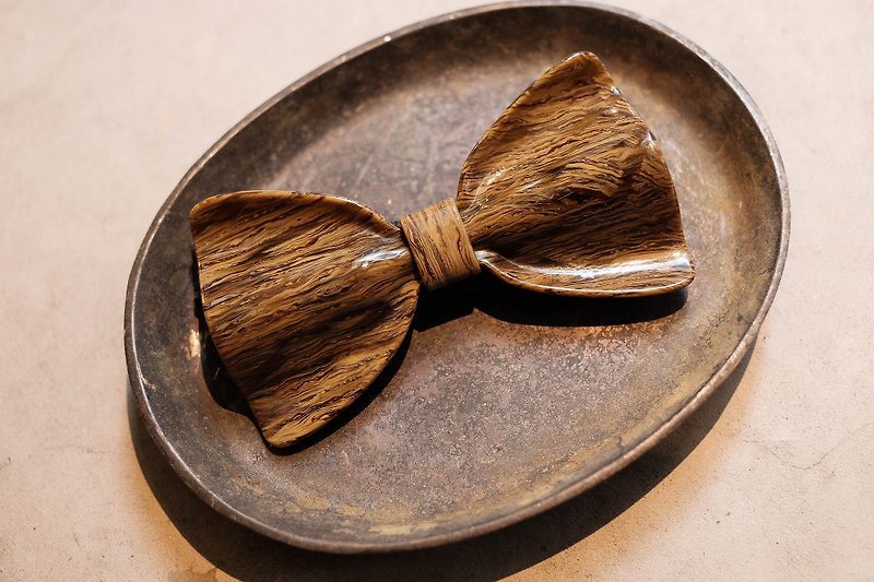 Mils Wooden Acetate Hand Bowknot - Ties & Tie Clips - Plastic Brown