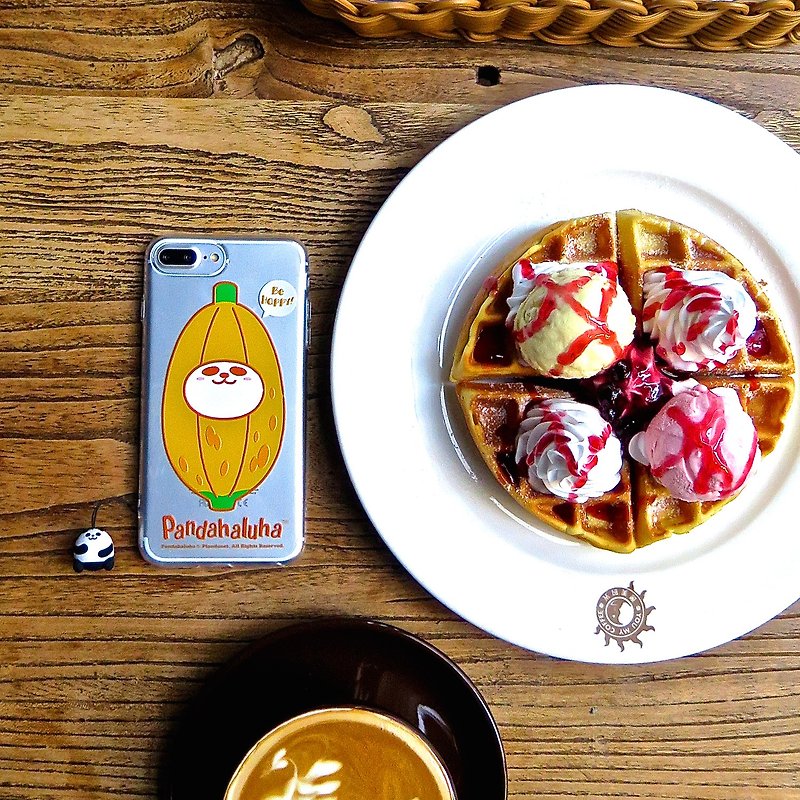 iPhone 7/8P 香蕉熊貓 Pandahaluha case 軟膠透明手機殼 手機套 - 手機殼/手機套 - 矽膠 透明