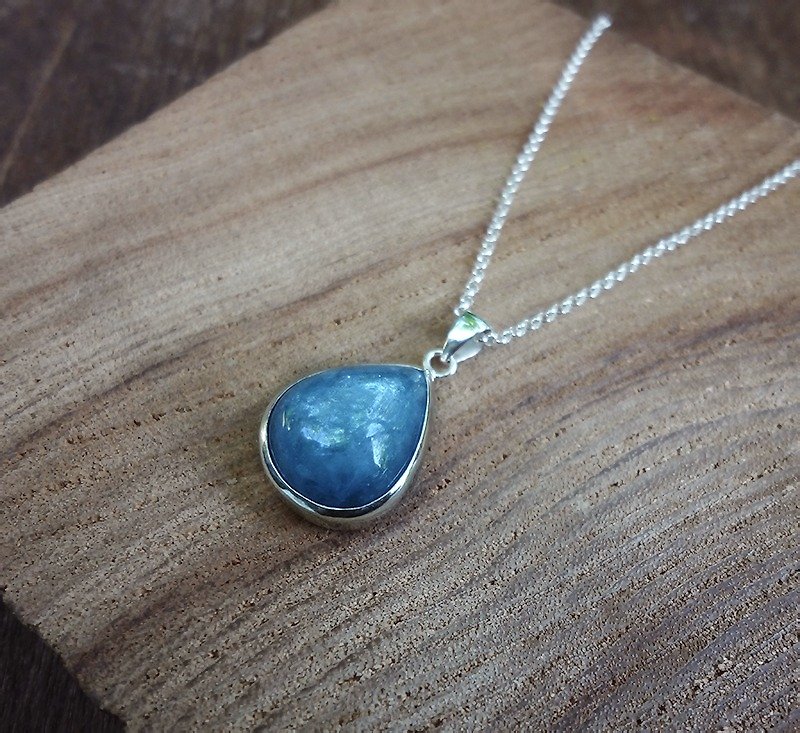 Highland Baozhui NO.03 / silver / silver pendant / natural stone / silver necklace - Necklaces - Gemstone Blue