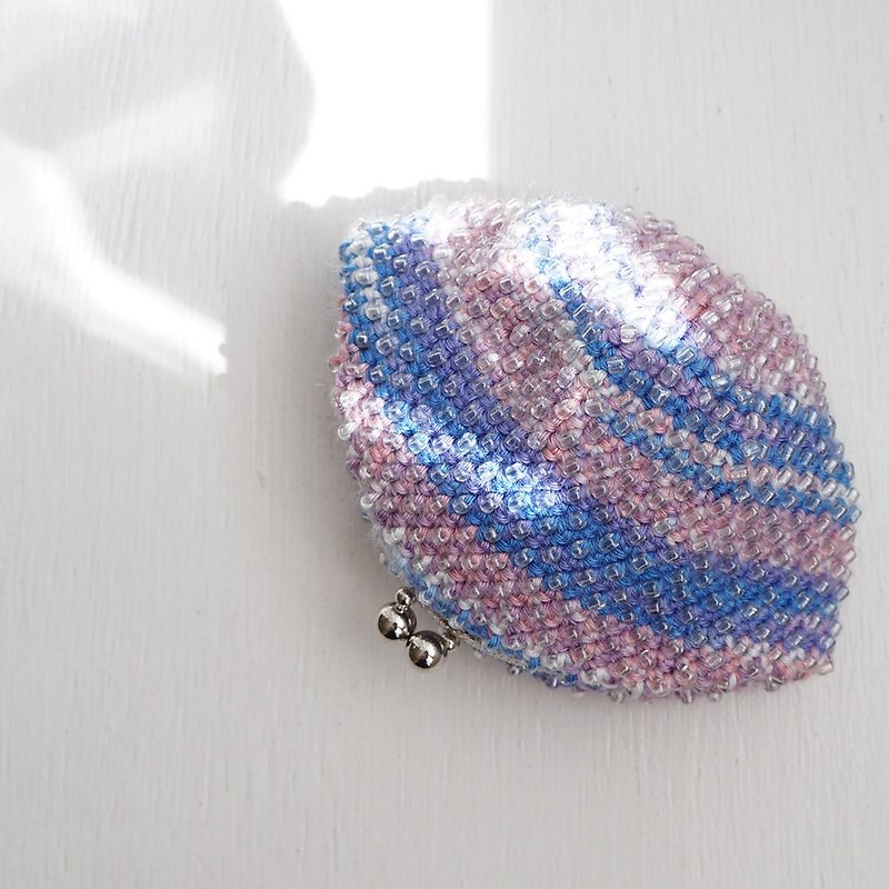Ba-ba (m) Skipping Stiches Beads crochet pouch No.2061 - กระเป๋าเครื่องสำอาง - วัสดุอื่นๆ สึชมพู