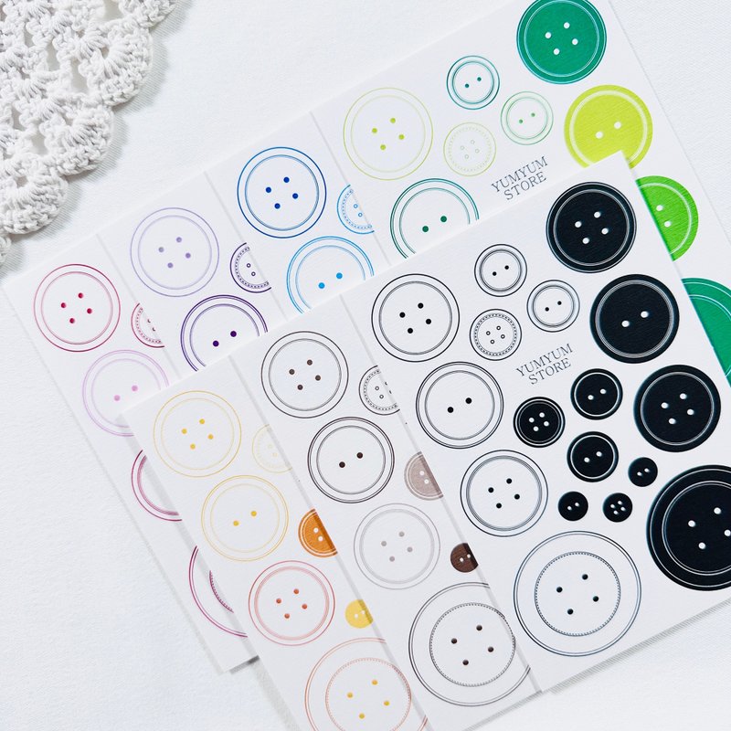 Button texture paper - 貼紙 - 其他材質 