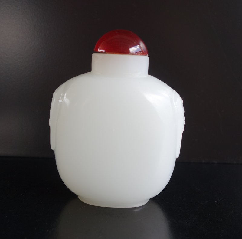 snuff bottle白料器 鼻煙壺 126公克 琉璃 擺件 藝術 - 擺飾/家飾品 - 玻璃 白色
