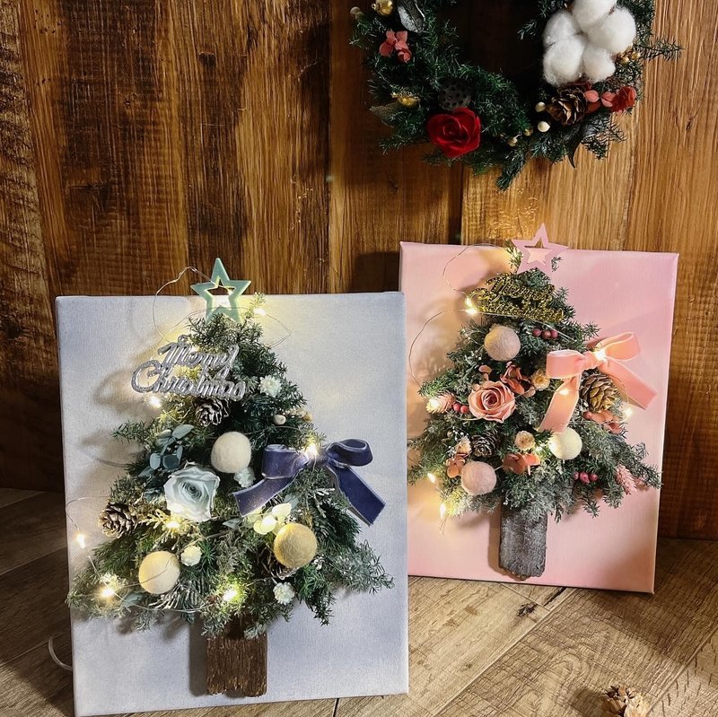 Christmas time | 冬・花藝體驗 畫中聖誕-永生松柏聖誕樹掛畫 - 植栽/花藝 - 植物．花 