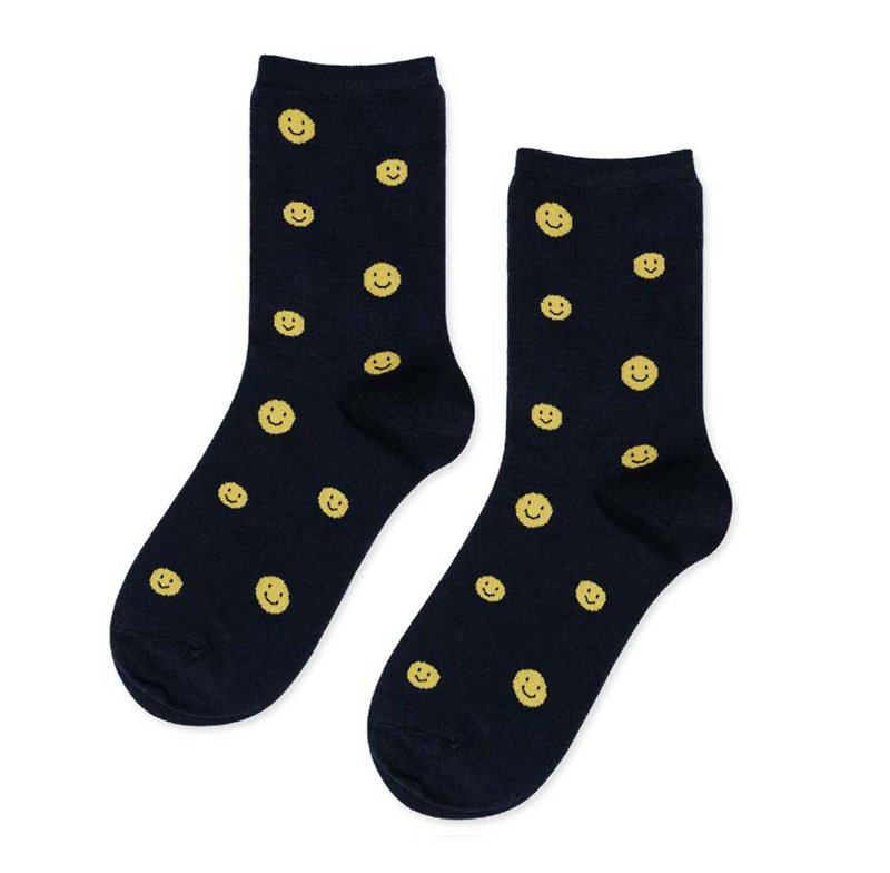 Sc. GREEN Lifestyle Smiley / Socks / Socks / Comfort Socks / Womens Socks - Socks - Cotton & Hemp Blue