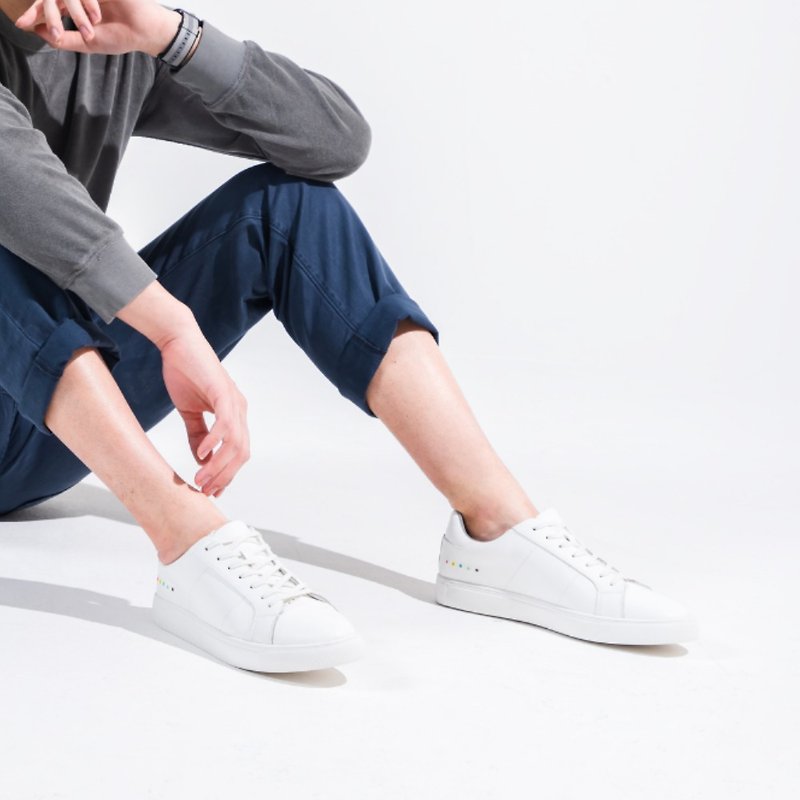 KIBO 環保升級小白鞋 - 男裝 - 男休閒鞋 - 環保材質 白色