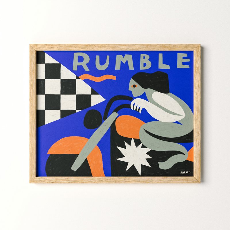 Rumble - 印刷畫/掛畫/海報 - 海報/掛畫/掛布 - 紙 藍色