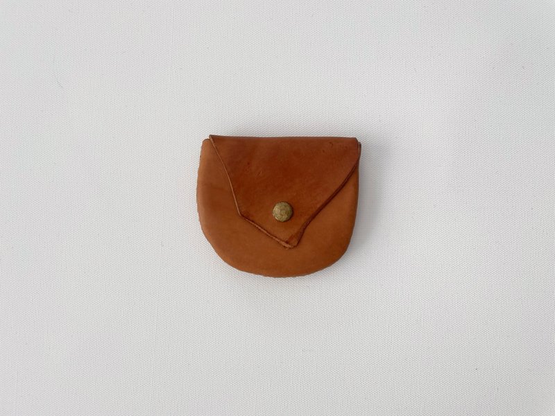 Round coin purse/irregular shape - กระเป๋าใส่เหรียญ - หนังแท้ 