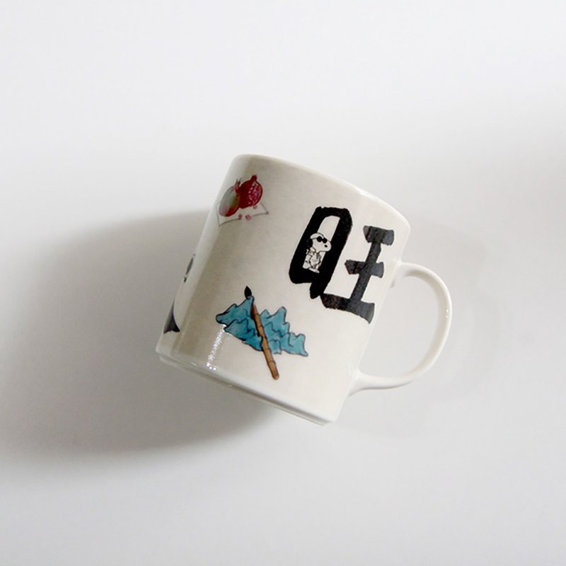 【Anniversary Free Shipping】SNOOPY Snoopy-Asia Limited Edition Series Big Mark (Wang Fu) - แก้วมัค/แก้วกาแฟ - ดินเผา ขาว