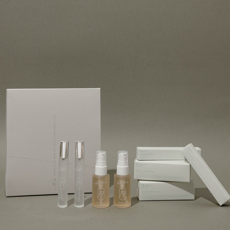 Herbal frankincense refreshing 4 pieces (body lotion + armpit spray) - Travel Kits & Cases - Concentrate & Extracts Transparent