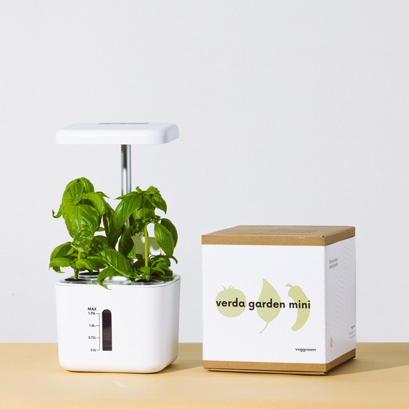 erda Garden Mini – Indoor Herbs Garden + Seed Kit x 2 packs - ตกแต่งต้นไม้ - พลาสติก ขาว