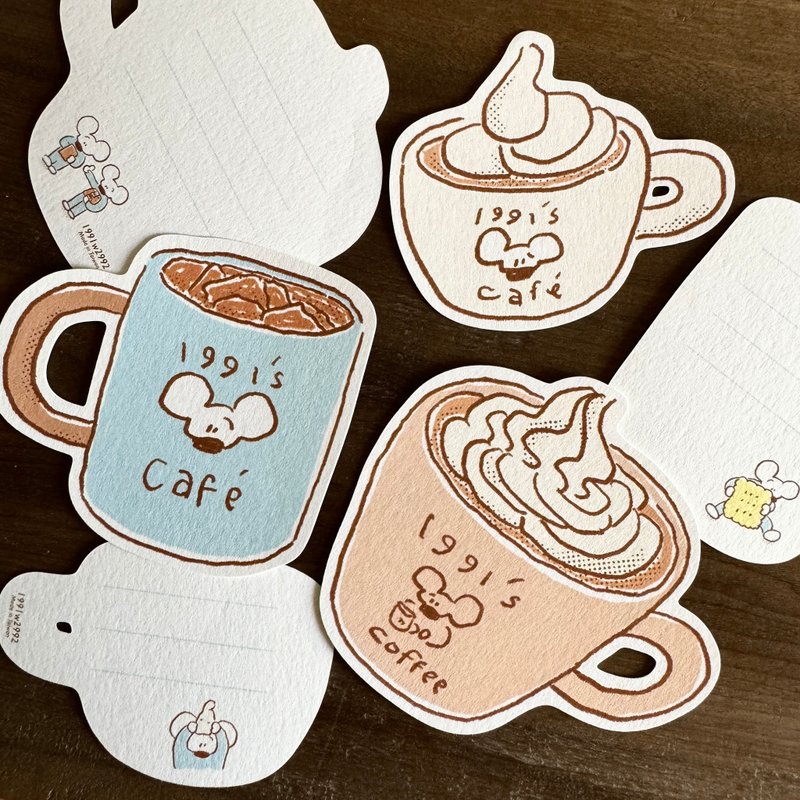 coffee shape card - การ์ด/โปสการ์ด - กระดาษ ขาว