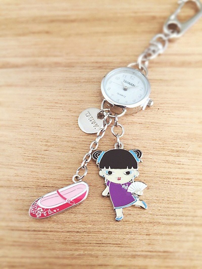 Small watch strap / key ring - Chinese Doll - Keychains - Other Metals Silver
