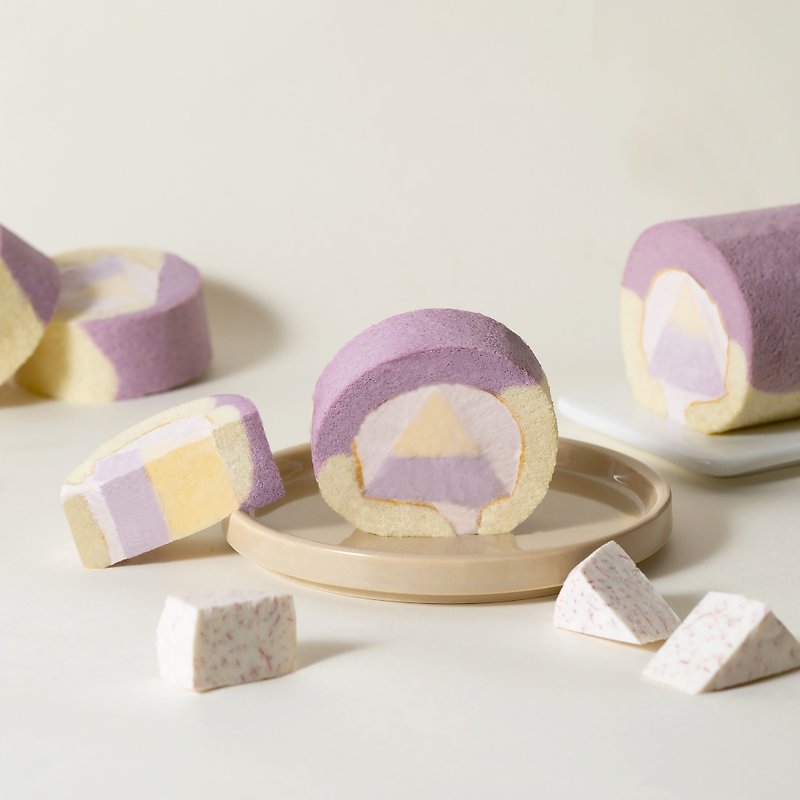 Taro Pudding Ice Cream Roll - เค้กและของหวาน - วัสดุอื่นๆ สีม่วง