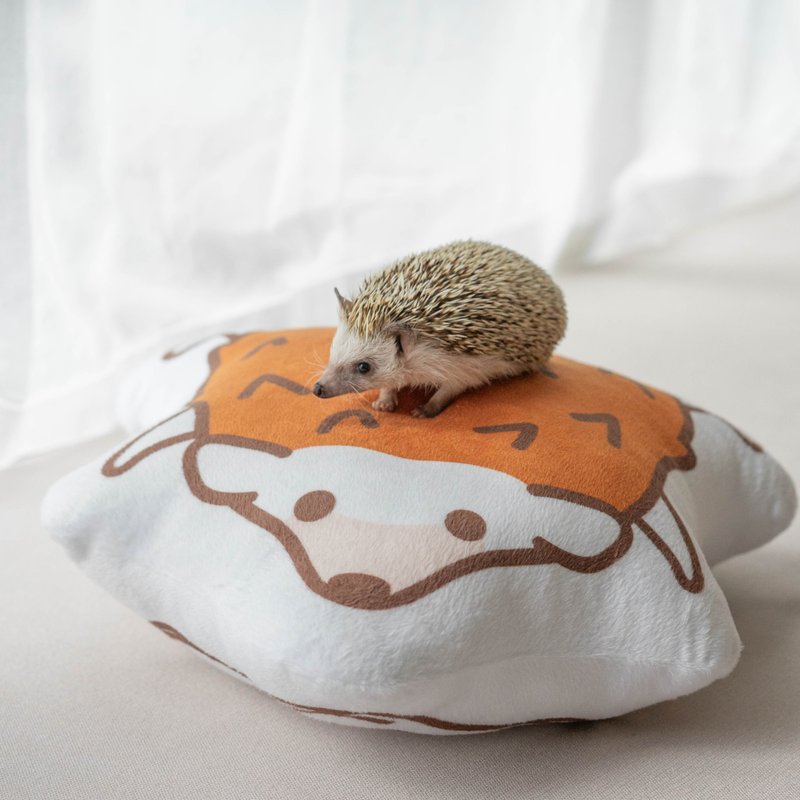 刺蝟趴趴睡軟絨毛攬枕/枕頭/咕𠱸/Cushion - 枕頭/抱枕 - 海綿 白色