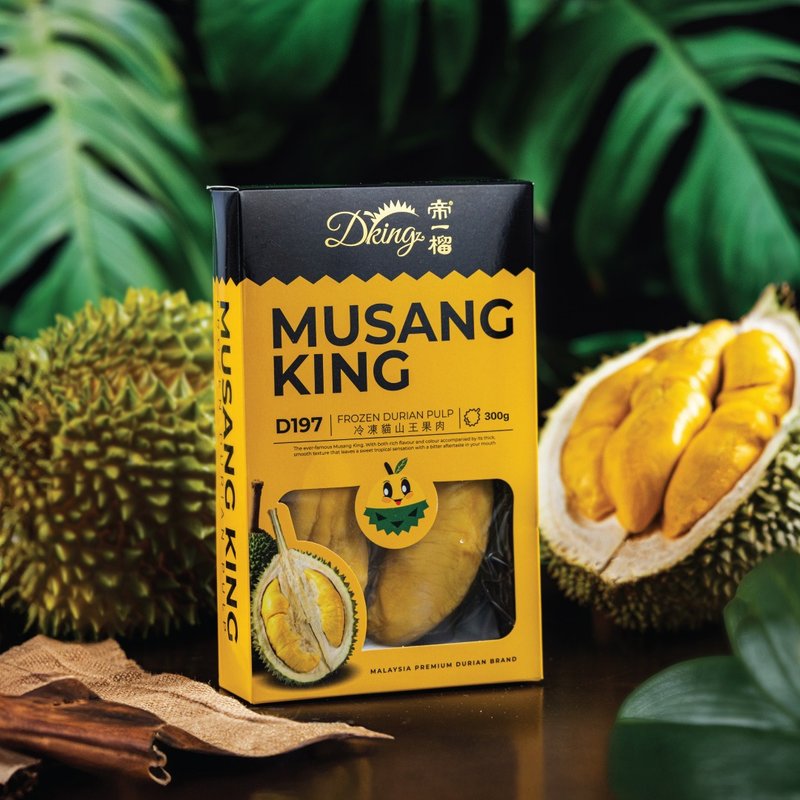 Diyi Durian - Frozen Durian Pulp - Musang King D197 300g - Cake & Desserts - Other Materials Multicolor