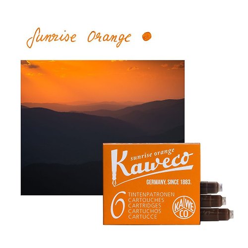 KAWECO 台灣 德國 KAWECO 歐規卡水 卡式墨水管 晨光橘