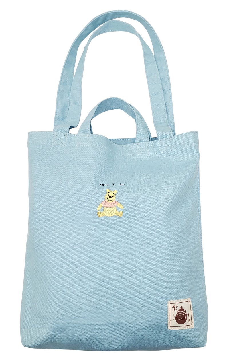 Disney Winnie the Pooh 2-WAY Canvas Tote Bag - Handbags & Totes - Cotton & Hemp Blue