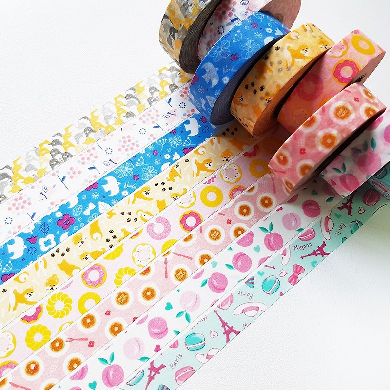 ニチバン・プチ・ジョイと紙テープ8枚組 - マスキングテープ - 紙 多色