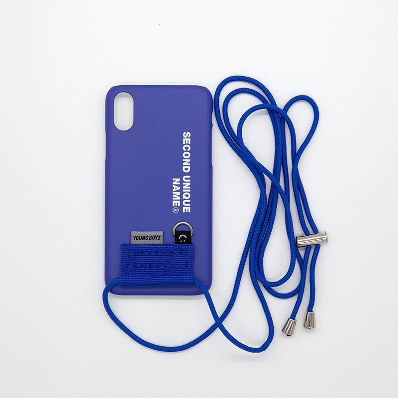 CROSS 2 BLUE Slim Strap Phone Case Bright Blue - Phone Cases - Plastic Blue