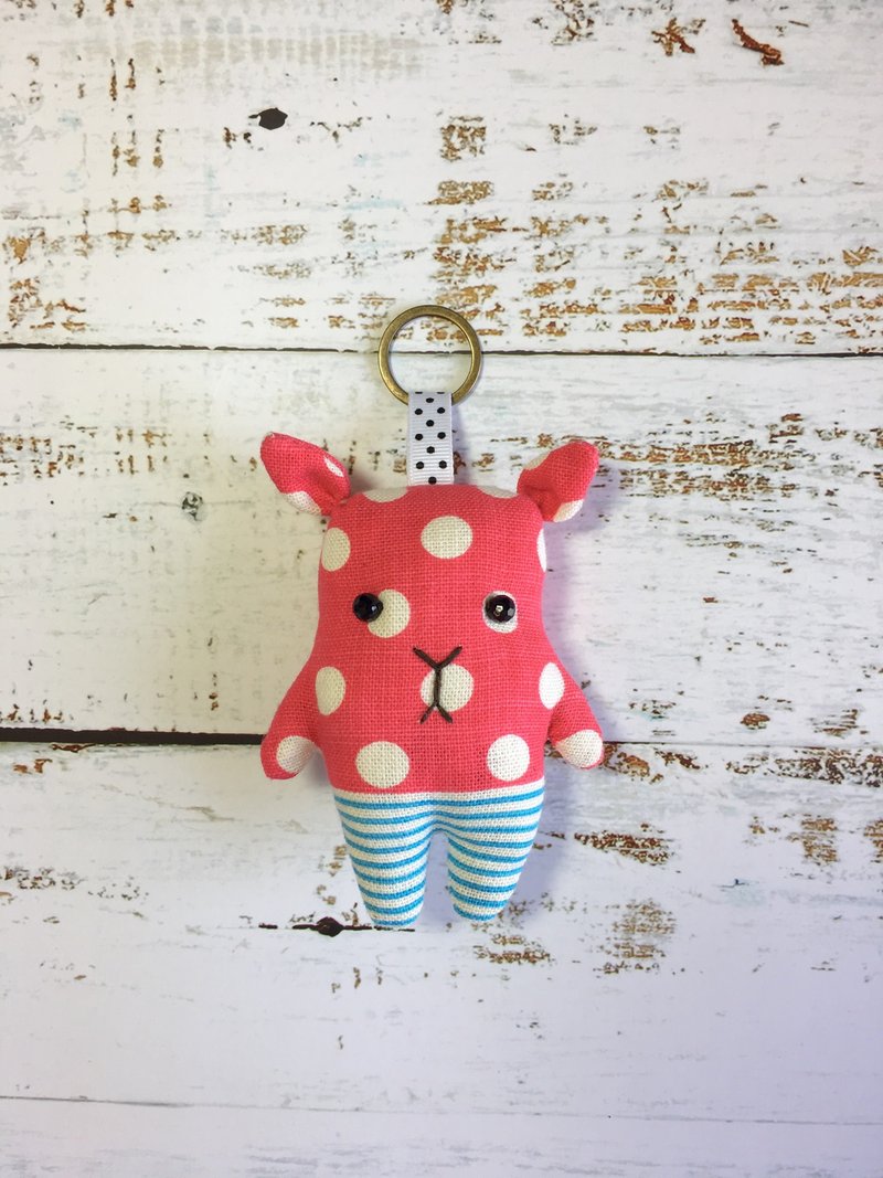 Big little red-deer key ring - Charms - Cotton & Hemp Red