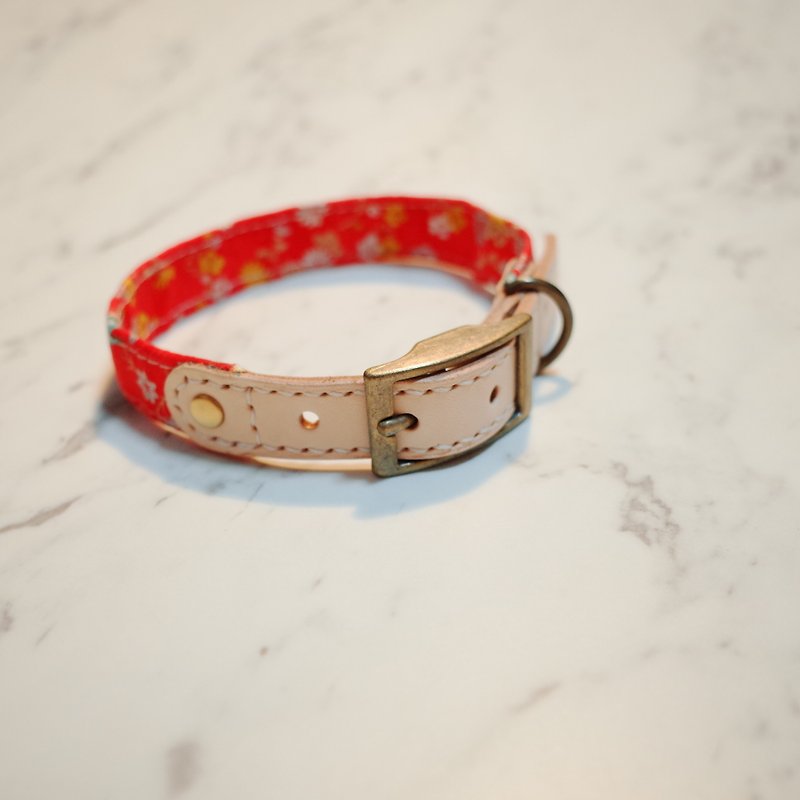 Dog collars, M size, Chinese Happiness Magpie_DCT2108301 - Collars & Leashes - Cotton & Hemp 
