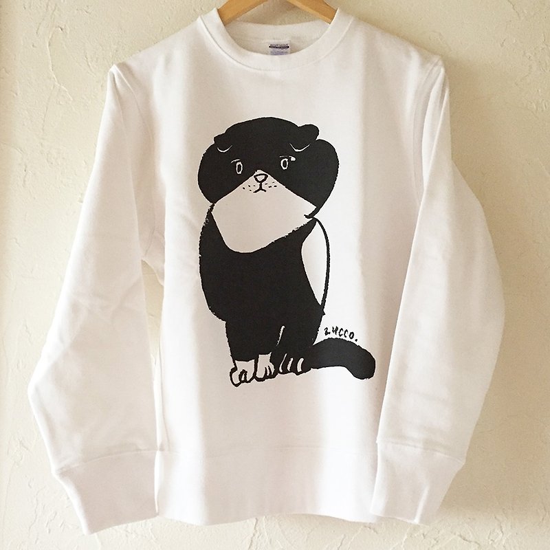 [Reprint] Black and white cat trainer [White M · Gray M] - Unisex Hoodies & T-Shirts - Cotton & Hemp White