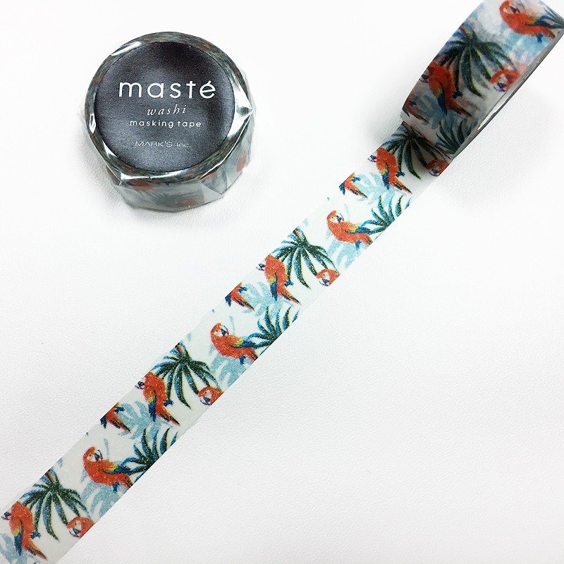 maste Masking Tape Animal Series【Parrot (MST-ZB02-A)】 - Washi Tape - Paper Multicolor