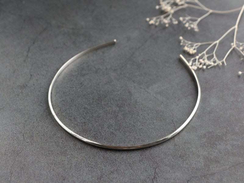 SV935(Argentium)-plane choker - 項鍊 - 其他金屬 銀色