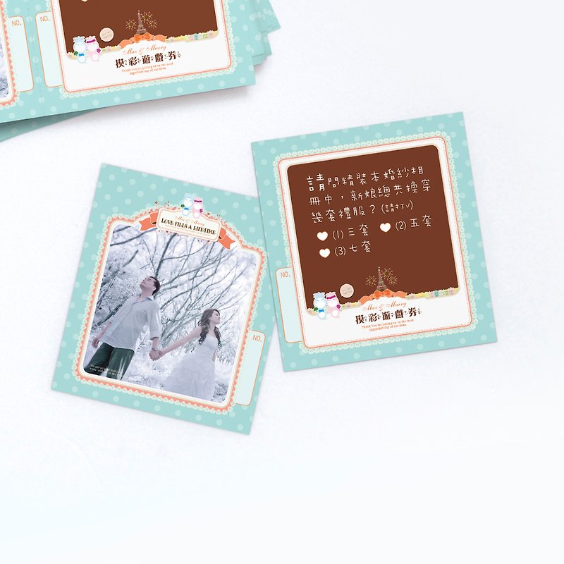 Hi Doll Fun Lucky Card‧Happy ─ Wedding Thank You Card + Wedding Game + Lucky Voucher - Cards & Postcards - Paper Multicolor