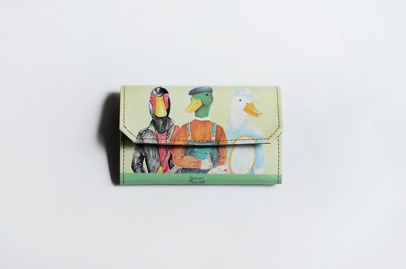 Handmade Paper Purse - Duck friends - Coin Purses - Paper Green