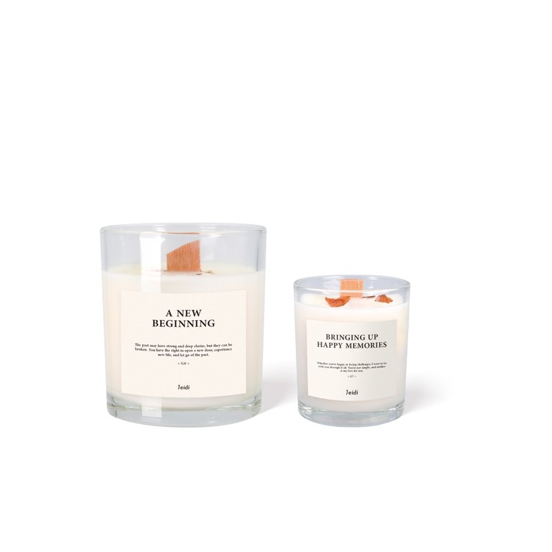 [800 yuan Christmas gift] 1+1G series of world-weary scented wood chip candles with nine fragrances - Candles & Candle Holders - Wax White