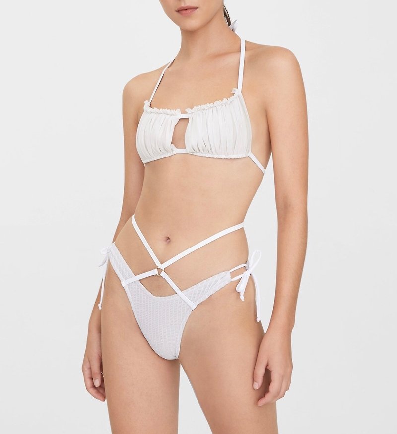Try swimwear sustainable bandeau top in white - 女泳衣/比基尼 - 聚酯纖維 白色