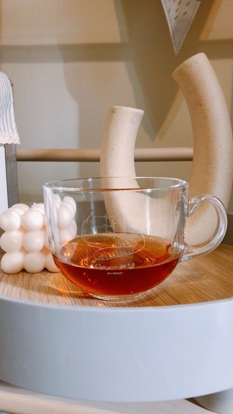 完美早餐 胖虎貓咪 玻璃燕麥碗/優格杯 - 玻璃杯 - 玻璃 透明