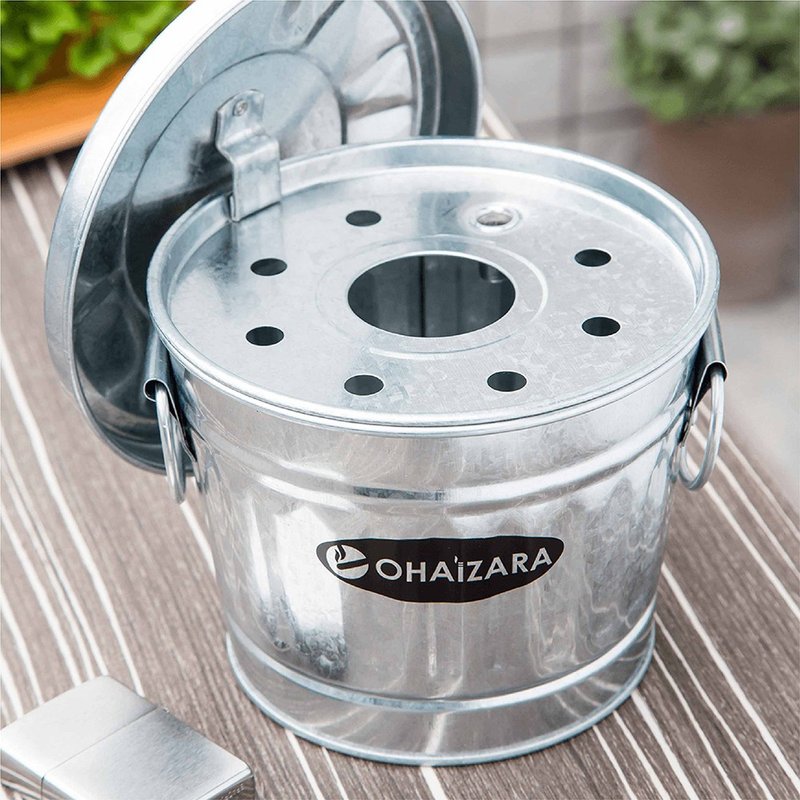 日本 OBAKETSU ohaizara 手工製桌上型煙灰缸 1L - 其他 - 不鏽鋼 銀色