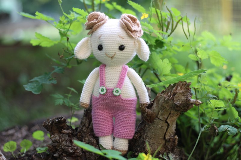 Crochet sheep, Crochet lamb Stuffed toy, Sheep white, Lamb toy crochet - 寶寶/兒童玩具/玩偶 - 羊毛 