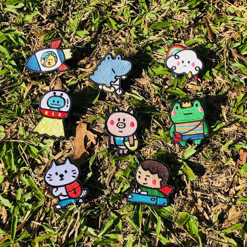 惑星居住者ファブリックデコレーション_8スタイル - ストラップ・チェーン - 刺しゅう糸 多色