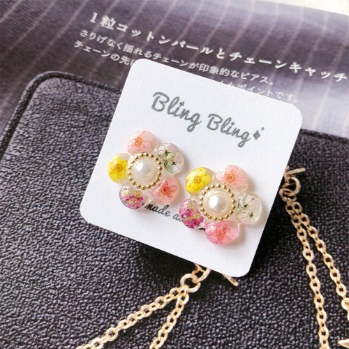 茜作 【茜作】乾燥花手工定製 耳釘 耳環 耳夾 耳針 花朵造型設計