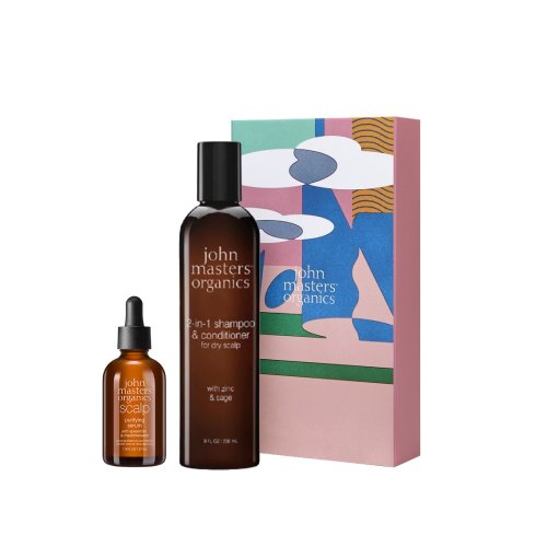 John Masters Organics John masters organics 鼠尾草二合一深層頭皮淨化組 含禮盒