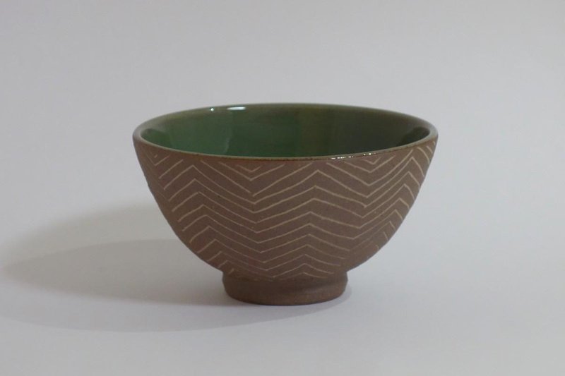象嵌青磁釉碗 - 茶碗・ボウル - 陶器 