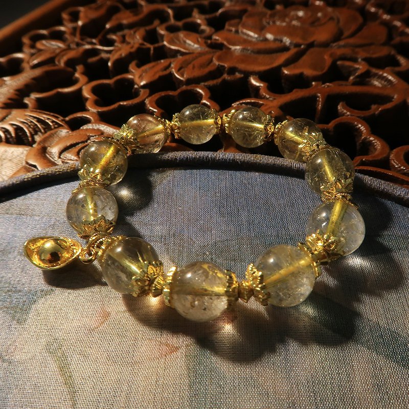 Luming Original Blonde Crystal Lucky Charm Bracelet Retro Bracelet - สร้อยข้อมือ - คริสตัล 