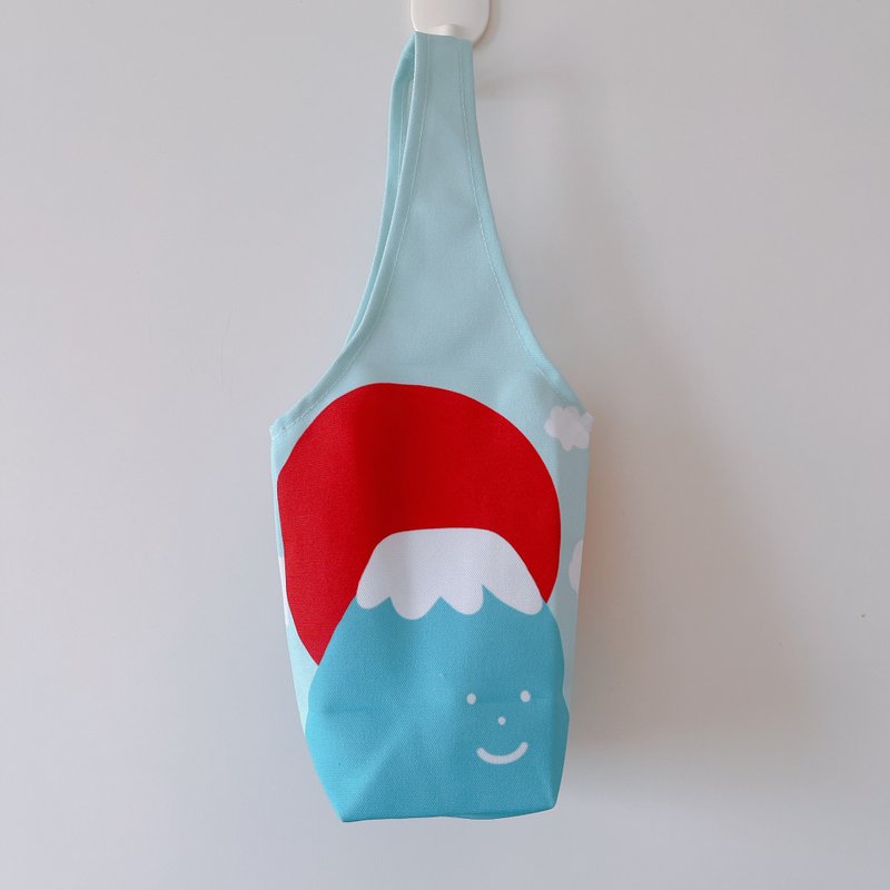 Fuji San Handmade drinks sheathed bag - ถุงใส่กระติกนำ้ - เส้นใยสังเคราะห์ สีน้ำเงิน