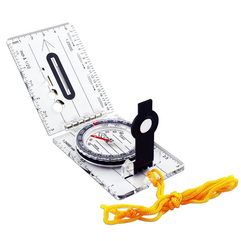 Orienteering Compass Orienteering Multifunctional Folding Map Ruler North Point B215-1 - อื่นๆ - อะคริลิค สีใส