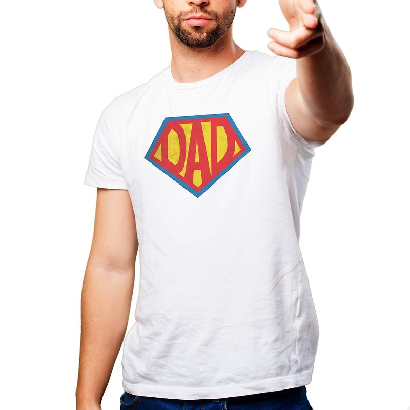 Father's Day Gift Superman Dad T-Shirt / AC3-FADY4 - เสื้อยืดผู้ชาย - วัสดุอื่นๆ 